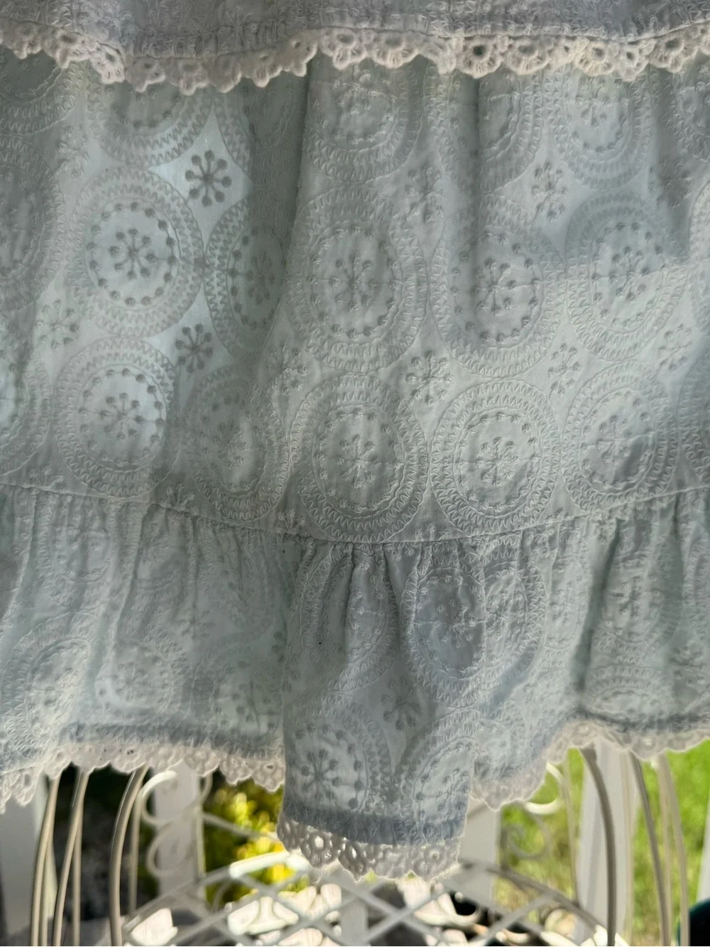 Catherine Malandrino light blue sleeveless eyelet dress. Size 2T